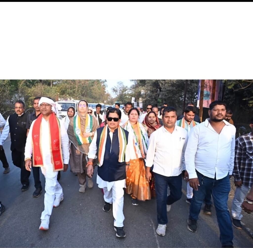 मनरेगा बचाओ संग्राम: पीसीसी अध्यक्ष दीपक बैज के नेतृत्व में चन्द्रखुरी से विधानसभा चौक तक ऐतिहासिक पदयात्रा